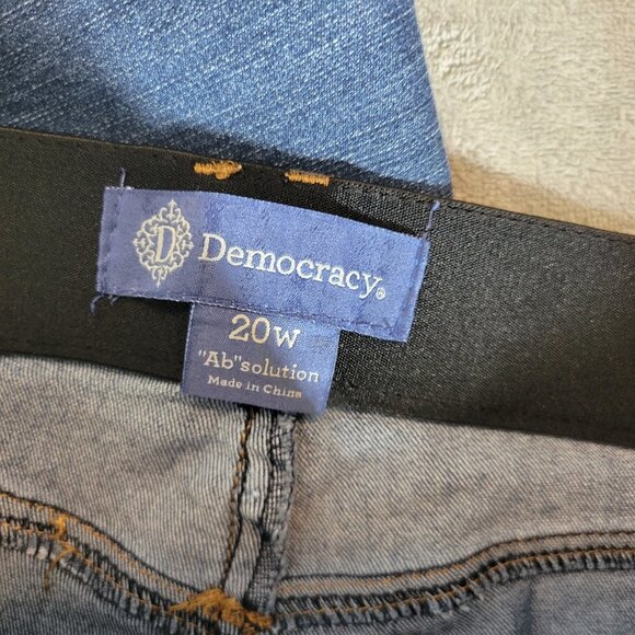 Democracy Womens Jeans 20W Plus Absolution Cropped Dark Blue Denim SL102E - Picture 9 of 11